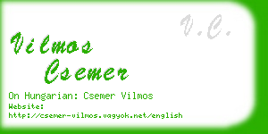 vilmos csemer business card